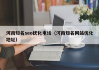 河南知名seo优化电话（河南知名网站优化地址）