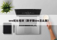 seo优化培训（新手做seo怎么做）