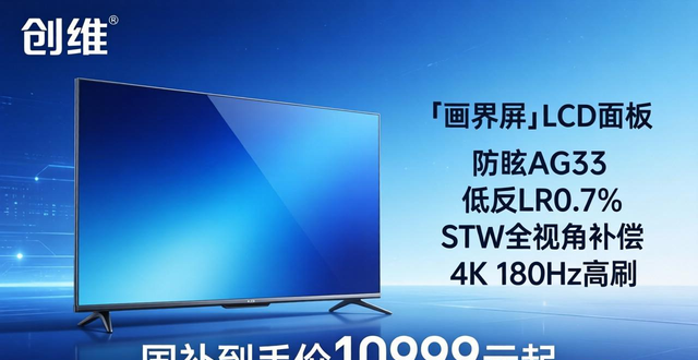 创维壁纸电视A10H系列发布,薄无边如画,国补到手价10999元起